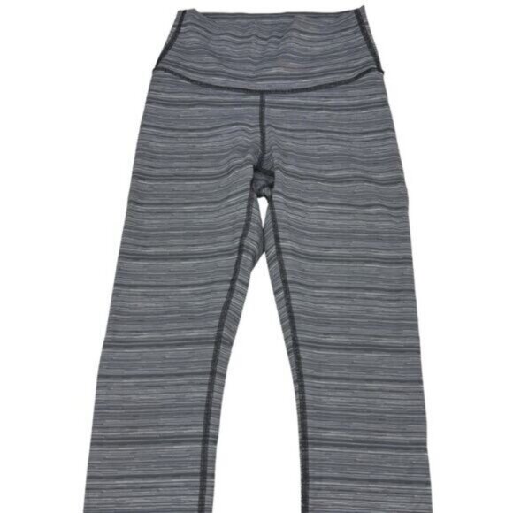Lululemon High Times Pant Luxtreme In Cyber Stripe Deep Coal Black Size 2 - Picture 5 of 8